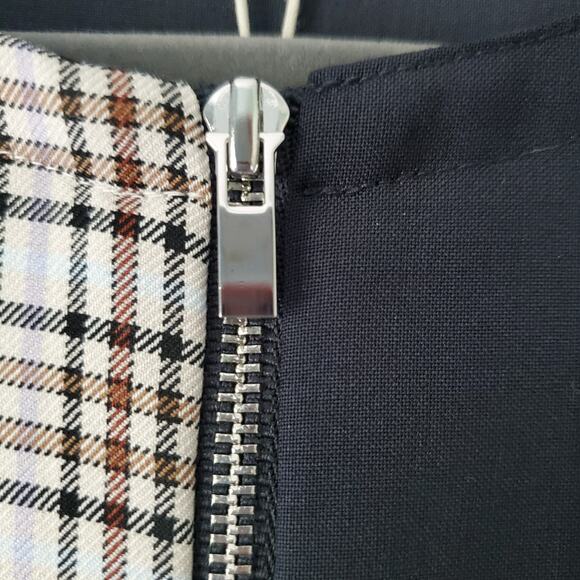 Tibi Sana Check Colorblock Shift Dress 2 Asymmetric Modern Lagenlook Deconstruct - Picture 12 of 15